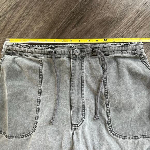 Vintage 80s Weekender Casual Gray Loose Pants Travel Elastic Drawstring Waist - Picture 11 of 14